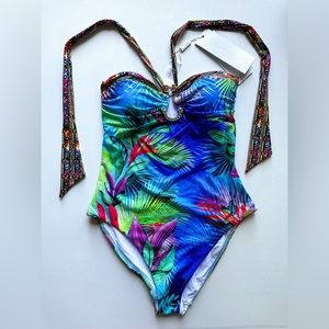 Camilla Bandeau One Piece with Ring Trim